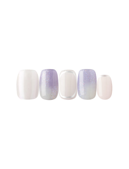 Misty Lilac Nails (Round Square)*中長| 半固化凝膠硬甲片|指甲貼|Nail Tip