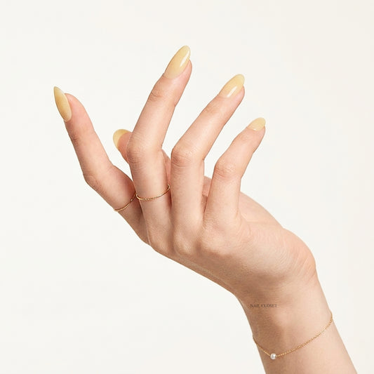 butter yellow nail wraps