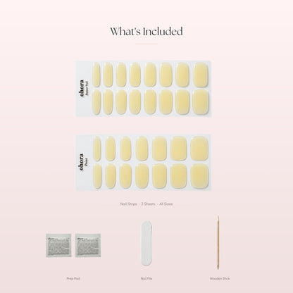butter yellow nail wraps