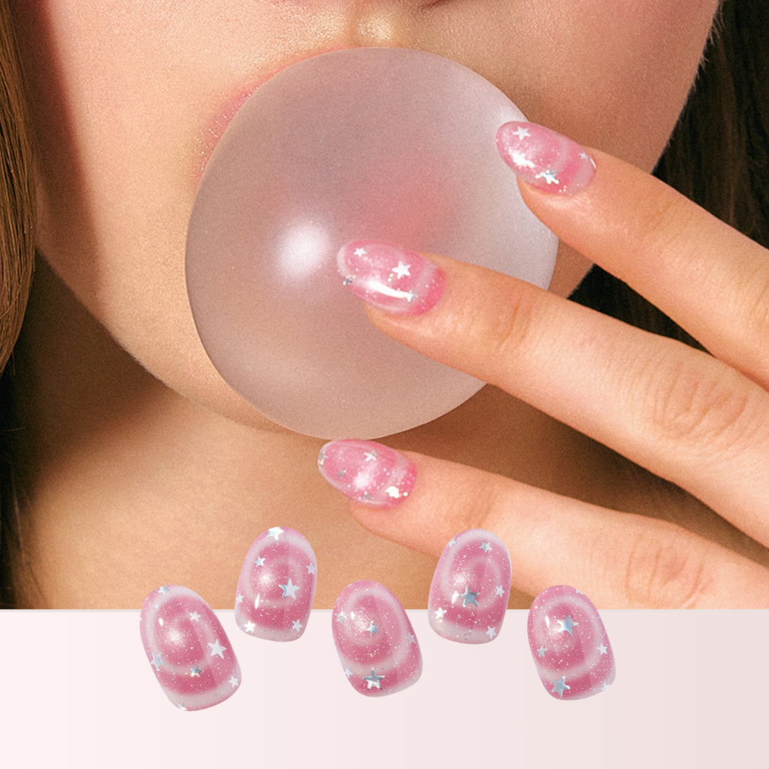 N Candy Swirl Strawberry Candy Swirl Nails ohora Australia