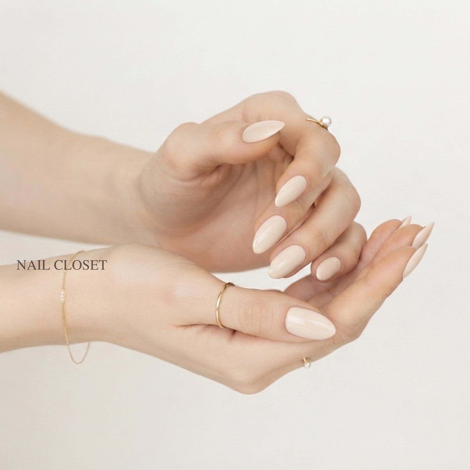cream nail strips