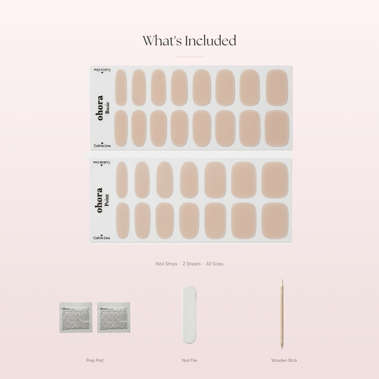 cream nail strips