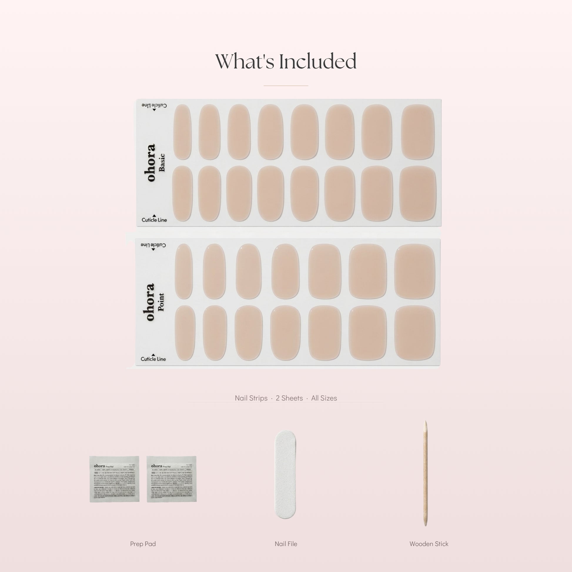 cream nail strips
