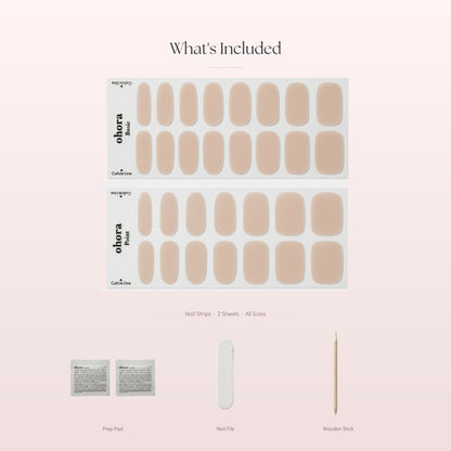 cream nail strips