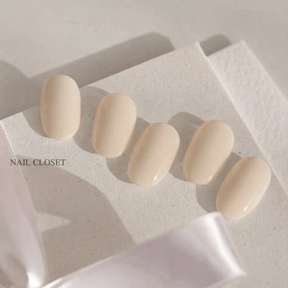 cream nail strips