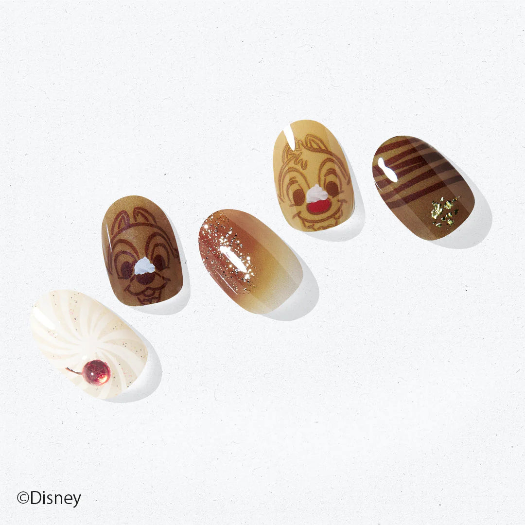 Ohora Japan Disney|N Friends in a Parfait | 大鼻與鋼牙指甲貼 ｜Chip 'n' Dale Nail Stickers|指甲貼|Semi Cured Gel