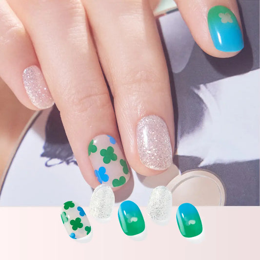 Ohora Korea | [DRP X ohora] N Lucky Drop Clover Nail | 指甲貼| Semi Cured Gel
