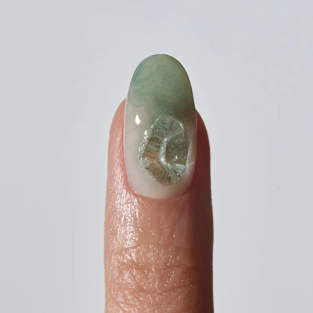 ohora | N Miyabi Green | Traditional Bond Nail Stickers | Refined Elegance | Semi Cured Gel Nail Stickers