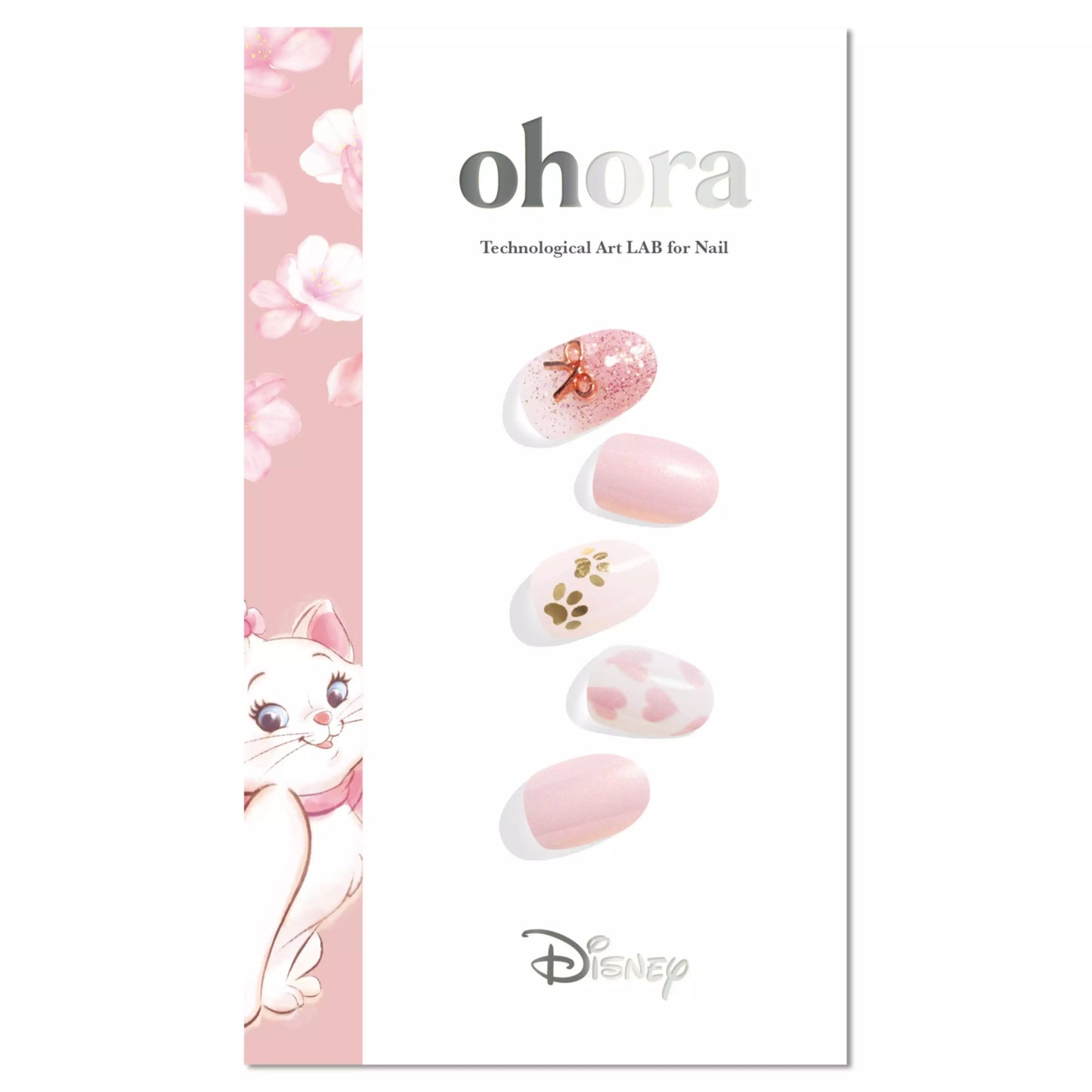 Ohora Japan Disney|NP-034-JC Marie The Fashionable Cat Nail Stickers|指甲貼|Semi Cured Gel