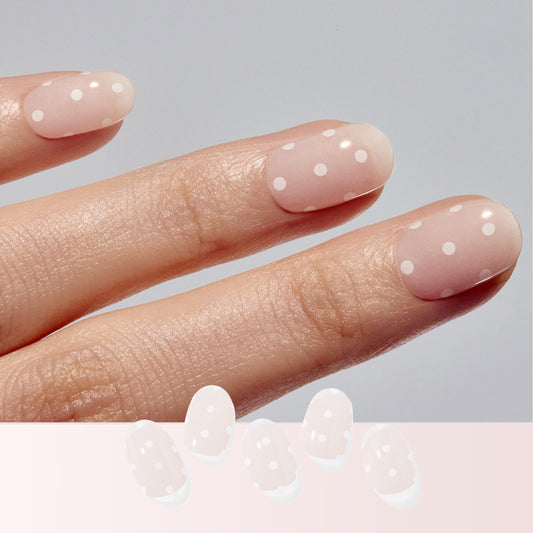 Ohora Korea | N Polka Blanc Nails | 指甲貼| Semi Cured Gel