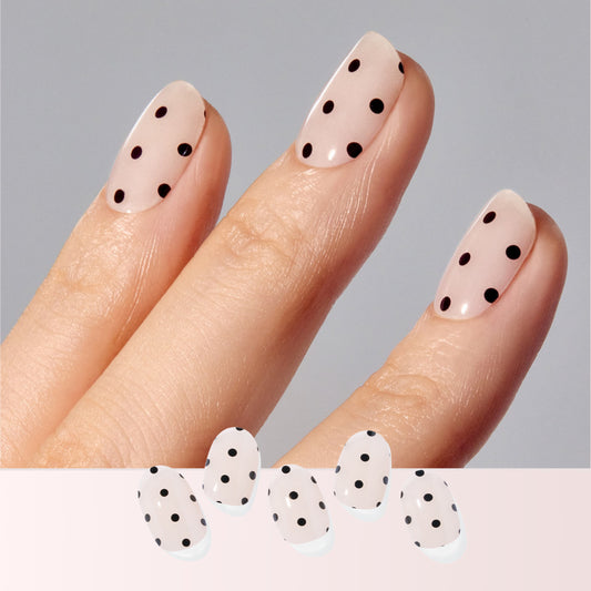 Ohora Korea | N Polka Noir Nails | 指甲貼| Semi Cured Gel