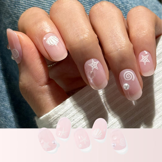 Ohora Korea | N Seashell Love Nail | 指甲貼| Semi Cured Gel