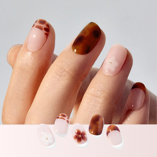 Ohora Korea | N Tiki Tortoise Nails | 指甲貼| Semi Cured Gel