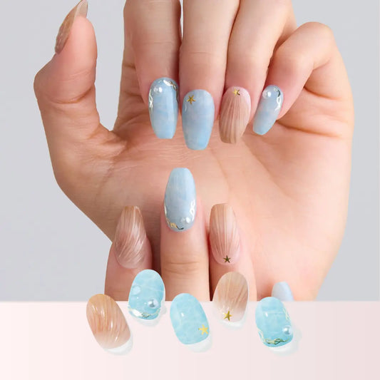 Ohora Korea | N Blue East Ocean Nail | 指甲貼| Semi Cured Gel