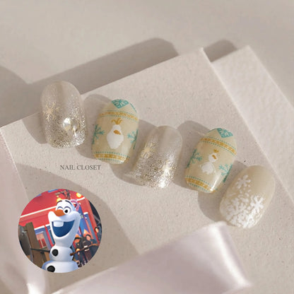 Frozen olaf Nails Designs