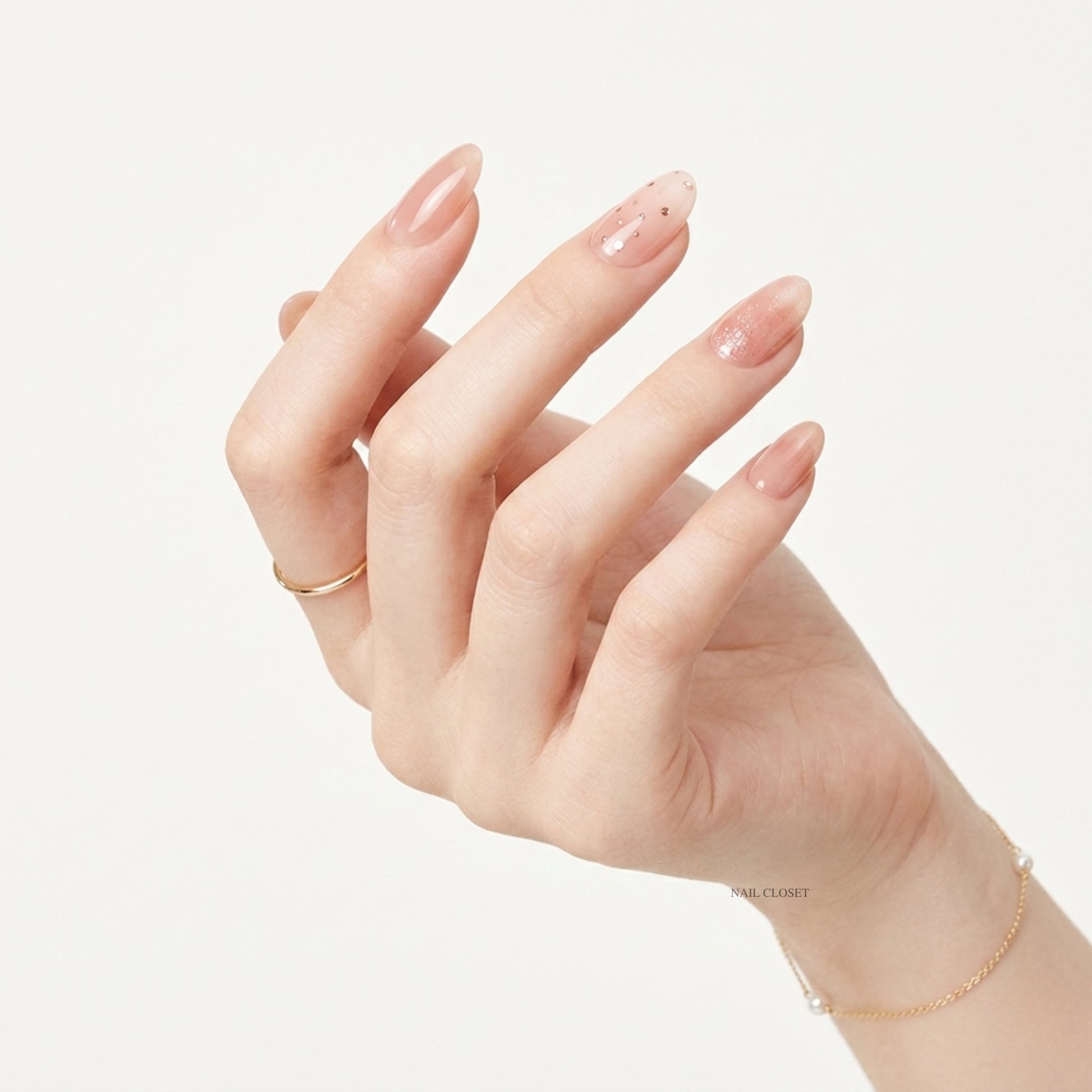 beige gel nail wraps