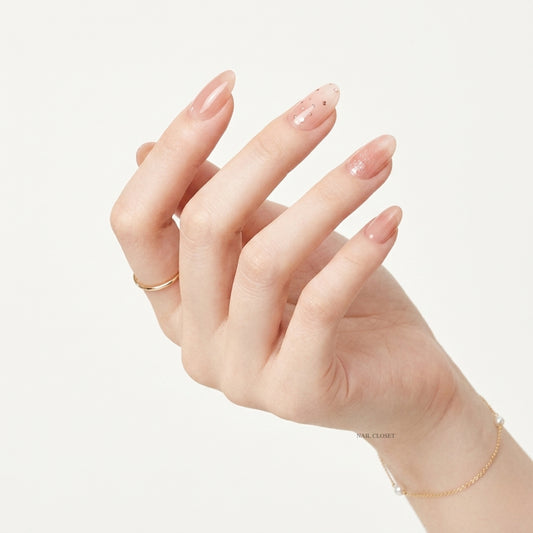 beige gel nail wraps