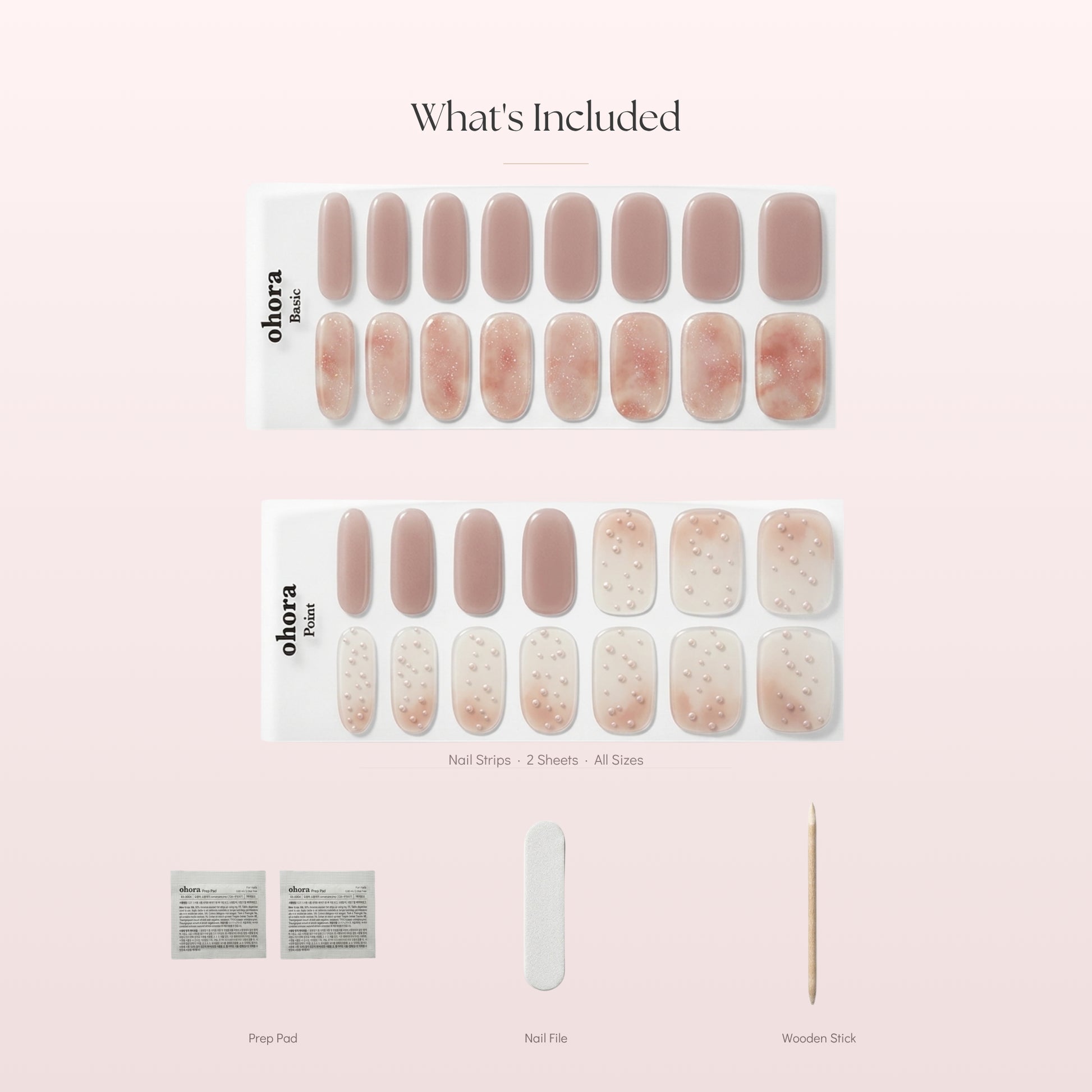 beige gel nail wraps