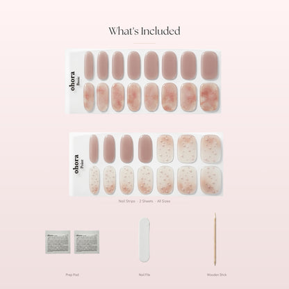 beige gel nail wraps