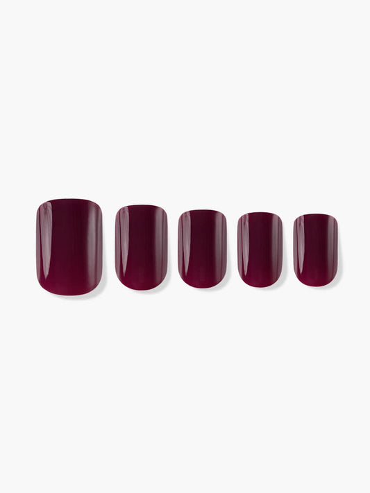 Finger Suit Original Burgundy Nails (Square) | 穿戴甲| Press On Nail