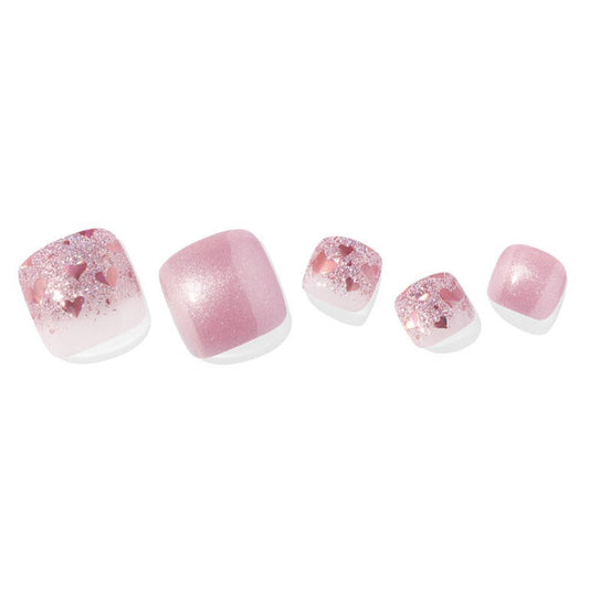 Ohora Korea | P Heart Glimmer Pedi | 腳甲貼| Semi Cured Gel