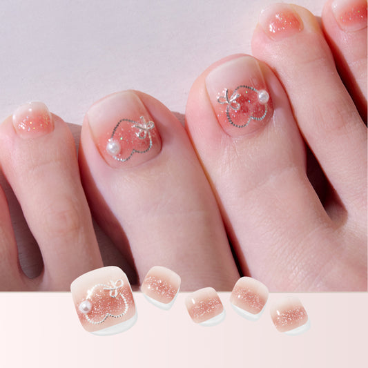 Ohora Korea | P Heart Link Pedi | 腳甲貼| Semi Cured Gel
