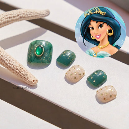 Disney Jasmine Nail Design