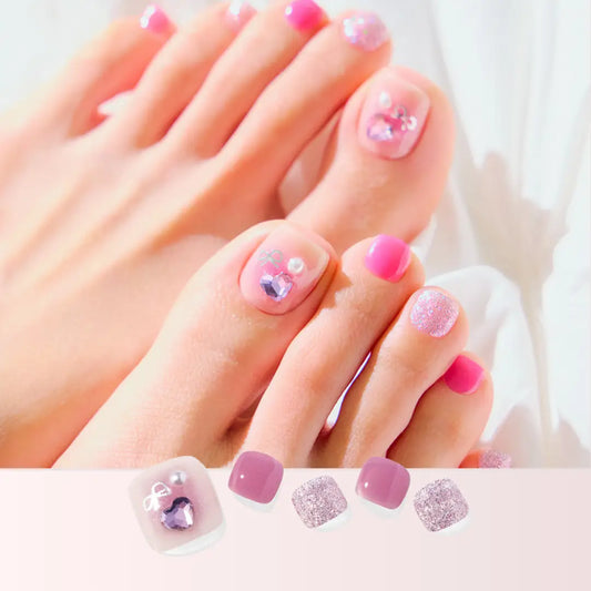 Ohora Korea | P Pink Bell Pedi | 腳甲貼| Semi Cured Gel