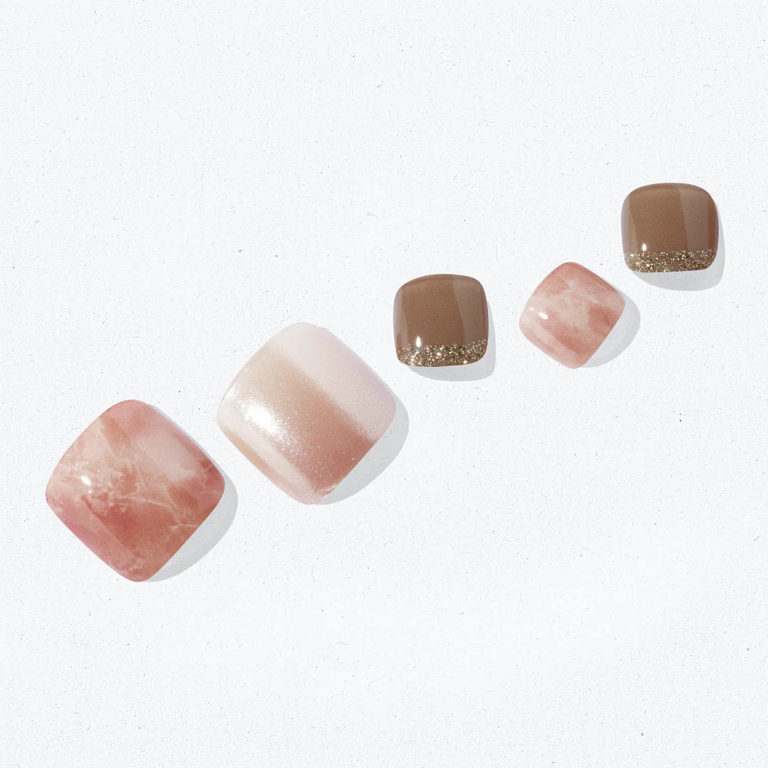 Gel Toe Nail Stickers with UV light