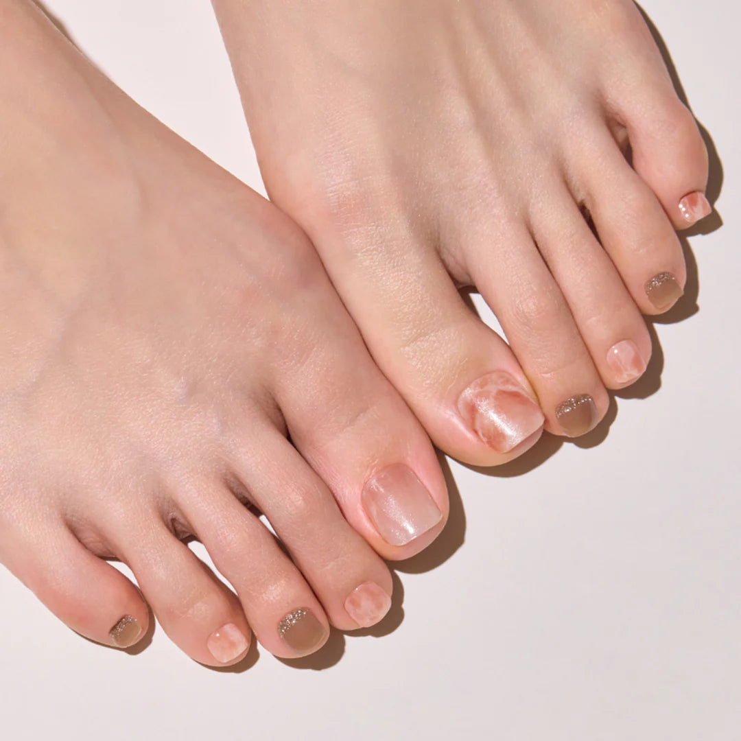 Gel Toe Nail Stickers with UV light