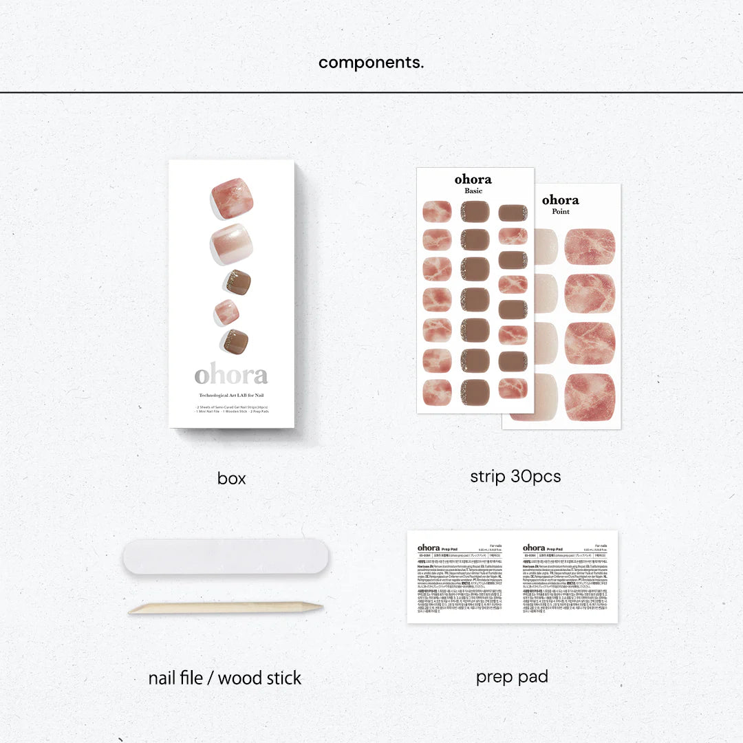 Gel Toe Nail Stickers with UV light