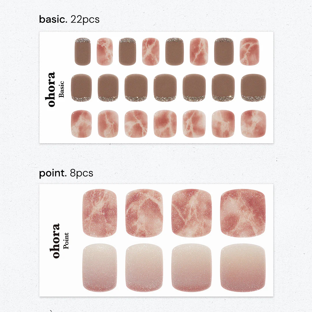 Gel Toe Nail Stickers with UV light