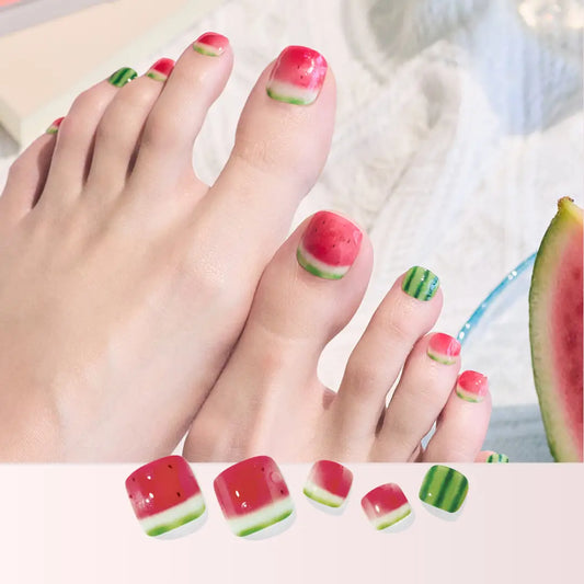Ohora Korea | P Watermelon Pedi | 腳甲貼| Semi Cured Gel