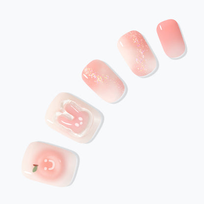 Dashing Diva | Peach Rabbit (Regular Round) | 穿戴甲| Press On Nail