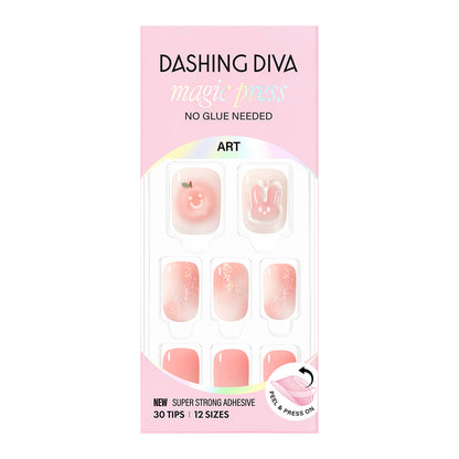 Dashing Diva | Peach Rabbit (Regular Round) | 穿戴甲| Press On Nail