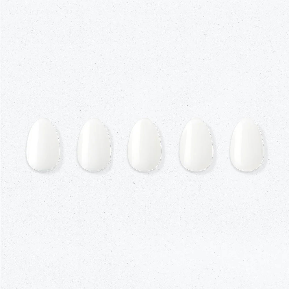 Ohora 凝膠穿戴甲 - Pure White 純白單色款 (Short Oval 短橢圓 / Medium Oval 中橢圓 )