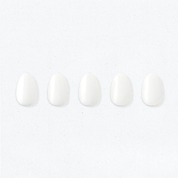 Ohora 凝膠穿戴甲 - Pure White 純白單色款 (Short Oval 短橢圓 / Medium Oval 中橢圓 )