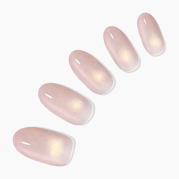 Rosewood Gold Cat-Eye Press-On Nails