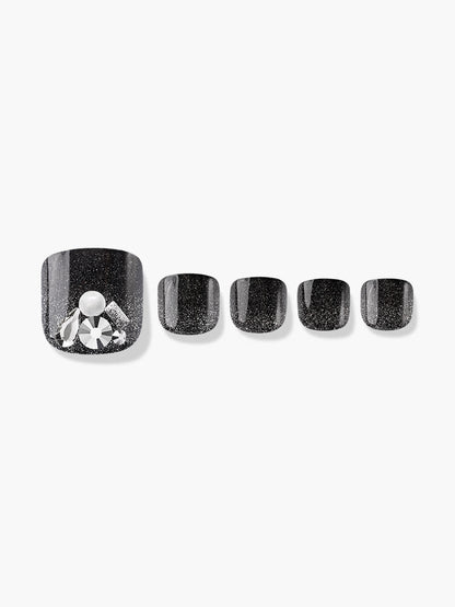 Finger Suit Shine Like a Diamond Pedi | 穿戴甲（腳甲）| Press On Pedicure