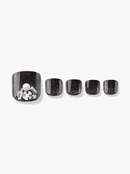 Finger Suit Shine Like a Diamond Pedi | 穿戴甲（腳甲）| Press On Pedicure