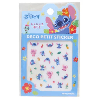 Disney Stitch Nail Stickers with Stitch Angel and tropical nail art decals