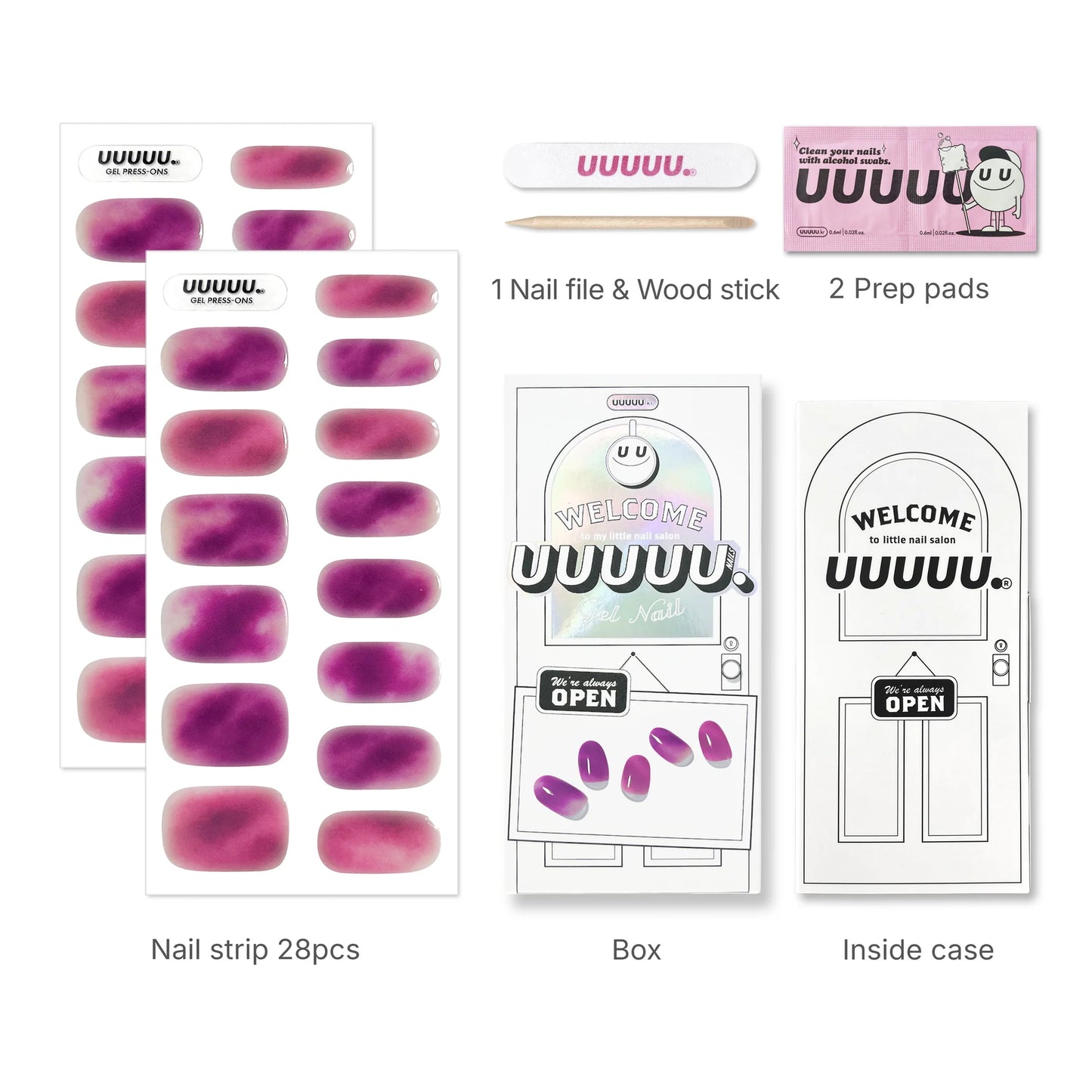 Nail stickers that harden with UV light