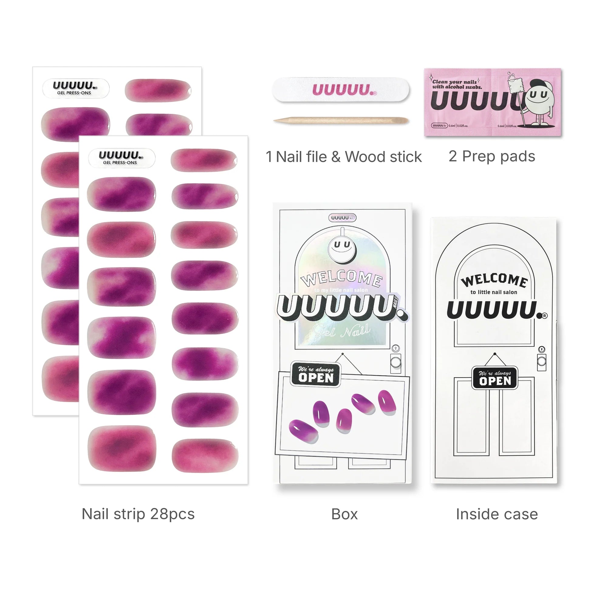 Nail stickers that harden with UV light
