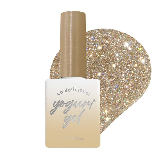 [Yogurt Nail] 'Look at Me' Reflective Glitter Gel #RG20 Gold Queen | GEL甲油 | Glitter Gel｜金色反光閃粉GEL甲油