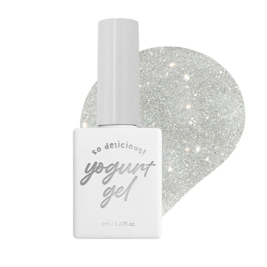 [Yogurt Nail] 'Look at Me' Reflective Glitter Gel #RG21 Snow Queen | GEL甲油 | Glitter Gel｜雪白反光閃粉GEL甲油