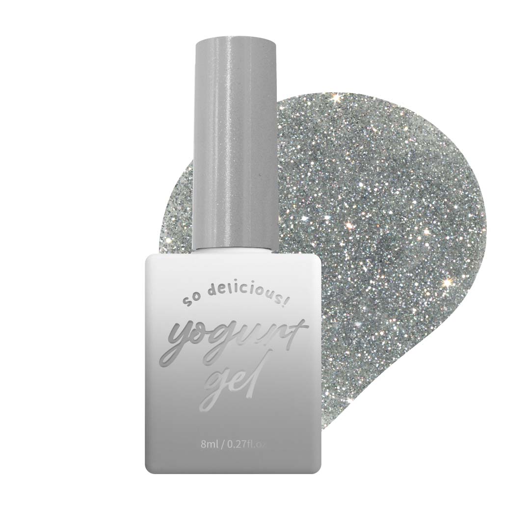 [Yogurt Nail] 'Look at Me' Reflective Glitter Gel #RG22 Silver Queen | GEL甲油 | Glitter Gel｜銀藍色反光閃粉GEL甲油