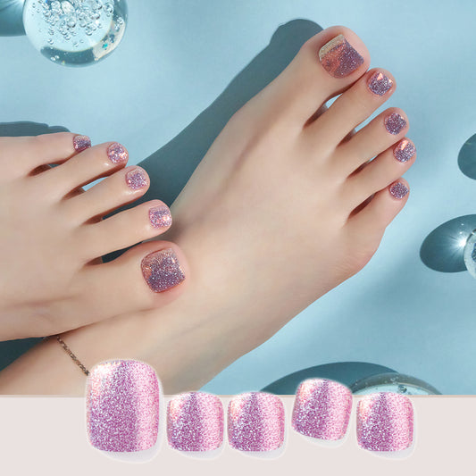 Mirror Glitter Purple|Toe Nail Patch|Hard Gel