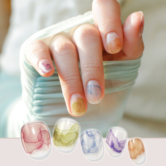 Water Gradation|Nail Stickers|Solar Gel