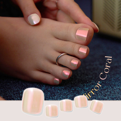 Mirror Coral|Toe Nail Sticker|Hard Gel