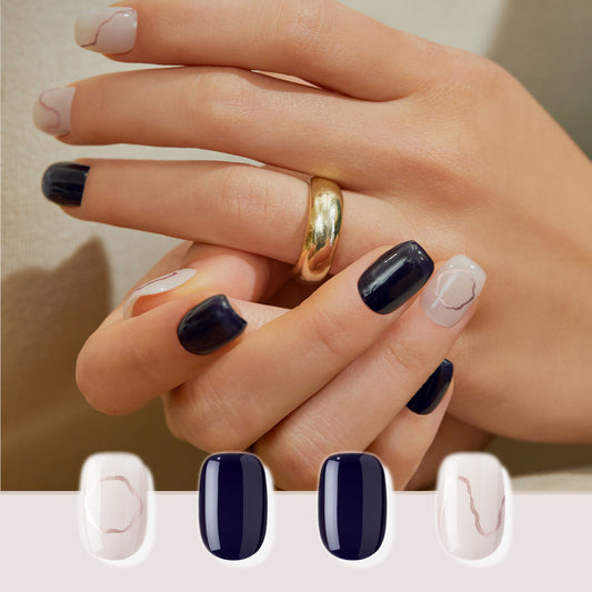 Wavy Nails (Round Square))*中長| 半固化凝膠硬甲片|指甲貼|Nail Tip